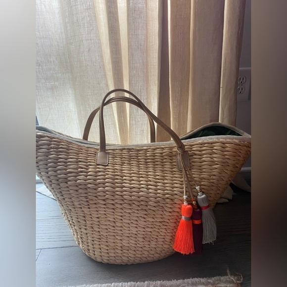 India Hicks Handbags - Large Riviera Straw India Hicks Tote Bag